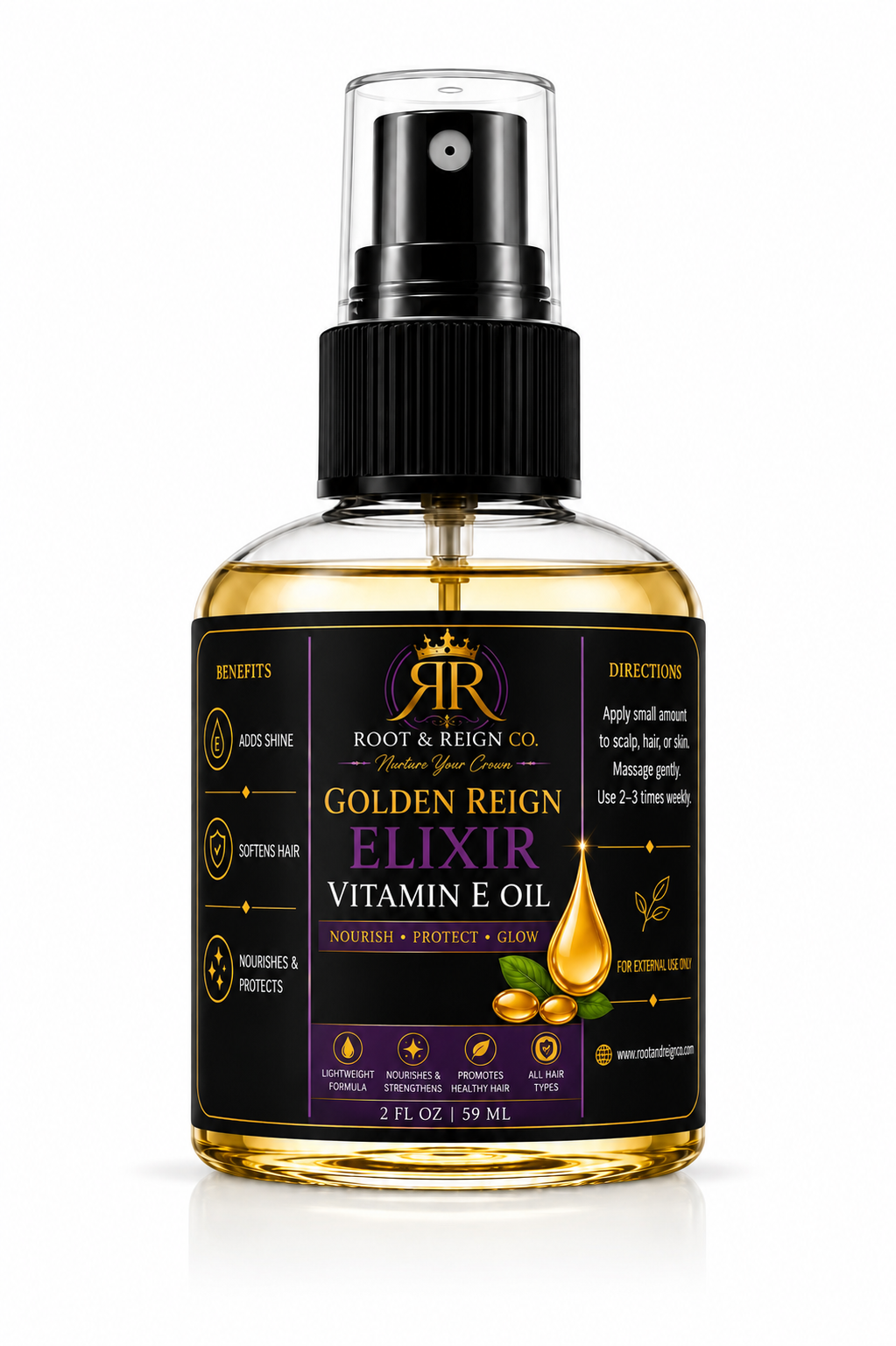 Golden Reign Elixir Vitamin E Hair Oil